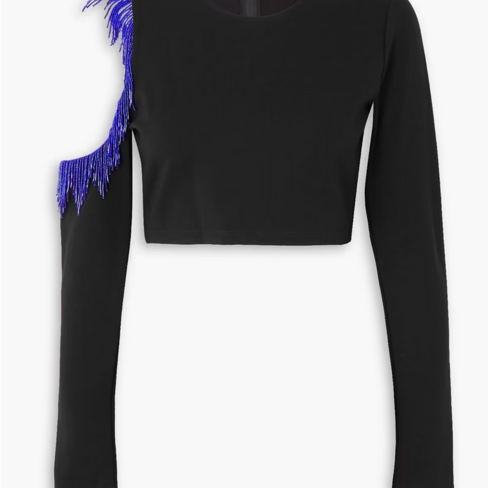 STAUD Black Scarlet Maxi Skirt and Ellen Cropped Top -SET - Picture 4 of 4